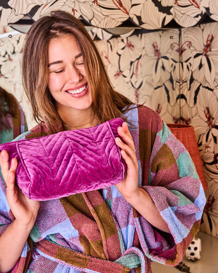 Wild Grape Velvet Toiletry Bag | Kip & Co