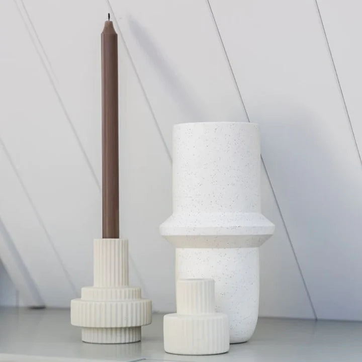 Merdeka Candle Holder - Pastel Brown | Ned Collections