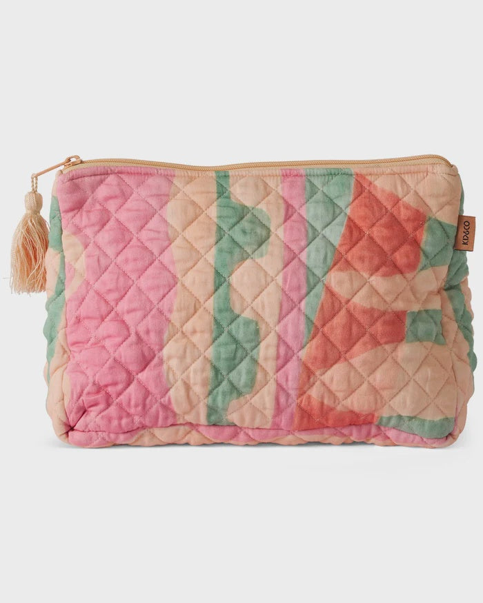 Quilted Cotton Toiletry Purse - Sun Soaked | Kip & Co