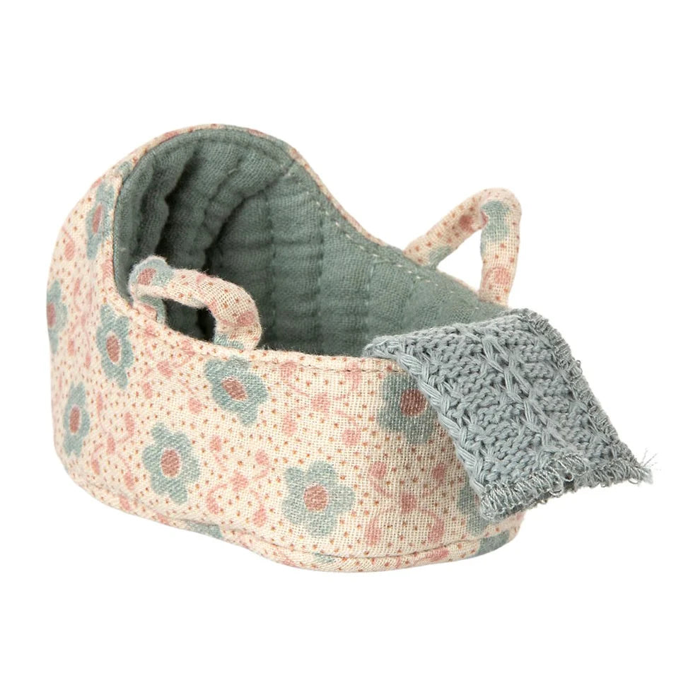 Carry Cot Baby Mouse - Blue | Maileg