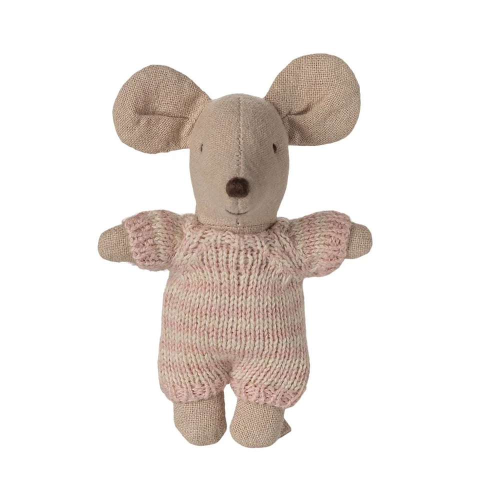 Baby Mouse in Carry Cot - Rose | Maileg