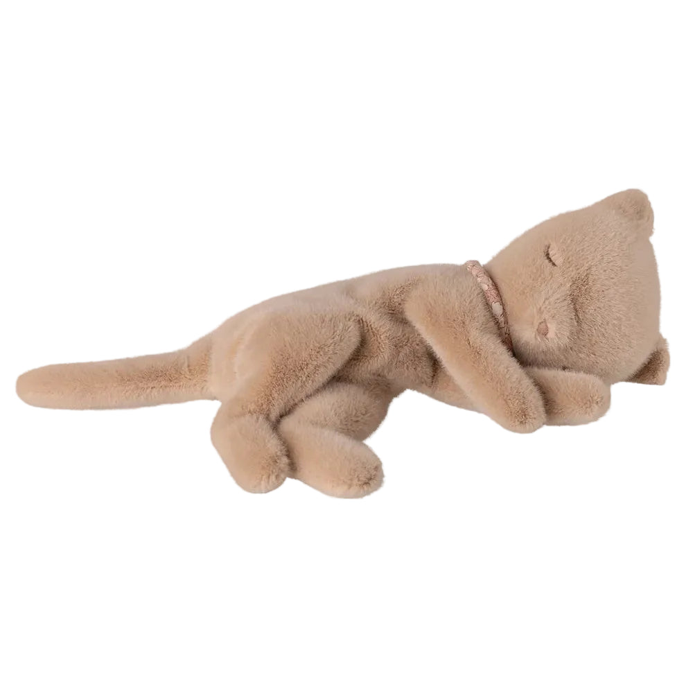 Sleeping Kitten Plush Small - Cream Peach | Maileg