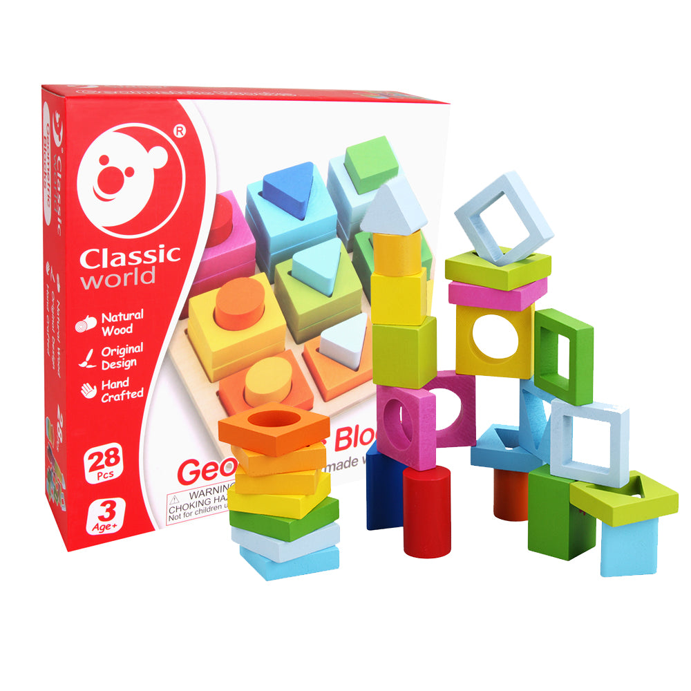 Geometric Blocks - 28pcs | Classic World