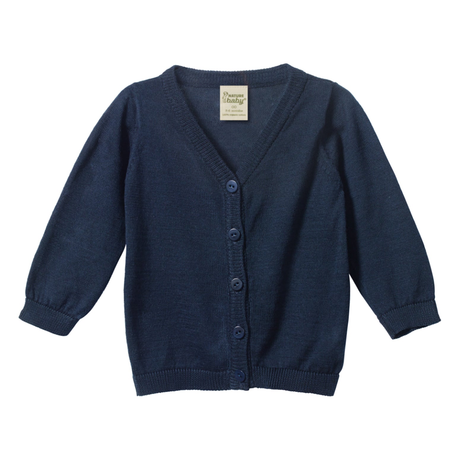 LIGHT COTTON KNIT CARDIGAN - Navy | Nature Baby