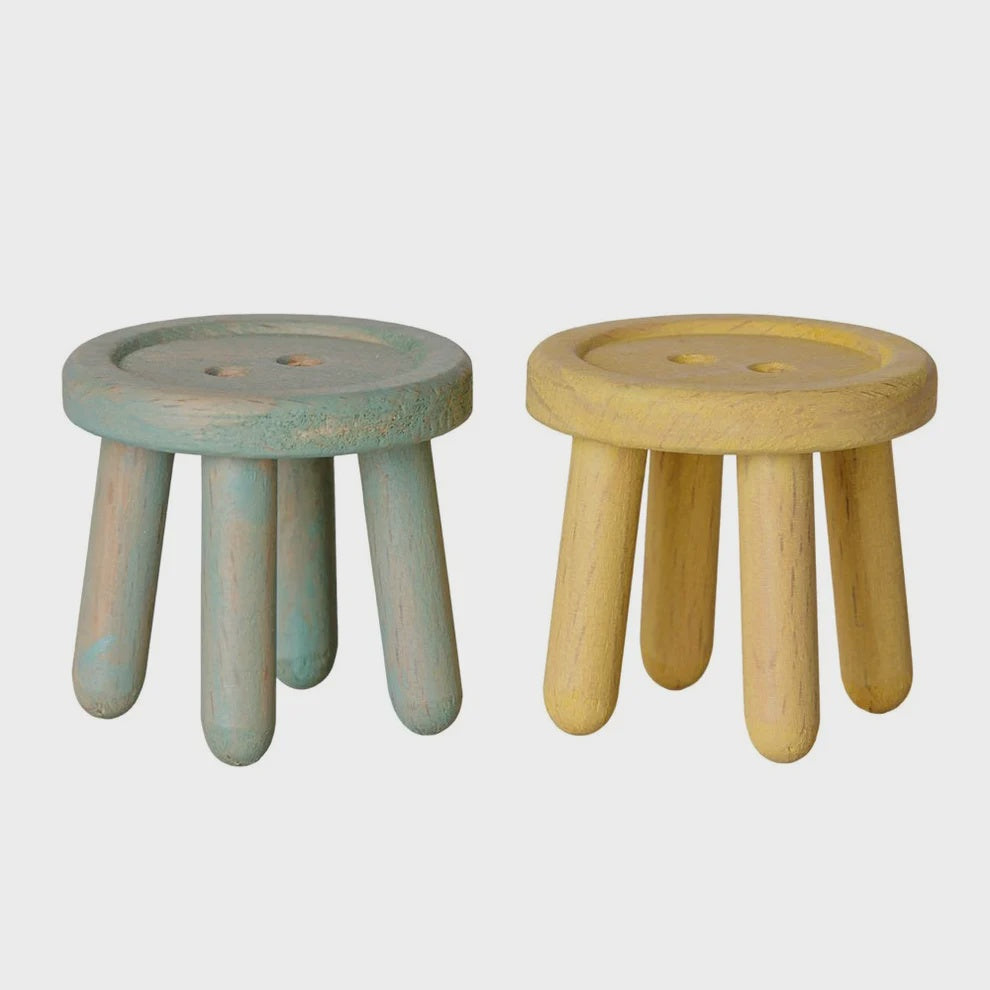 Stool Set Mouse Mint-Light Yellow | Maileg