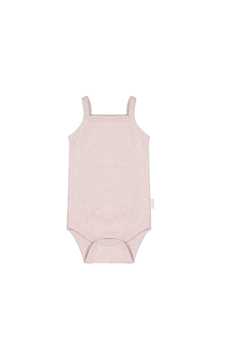 Organic Cotton Fine Rib Singlet Bodysuit - Luna Marle | Jamie Kay