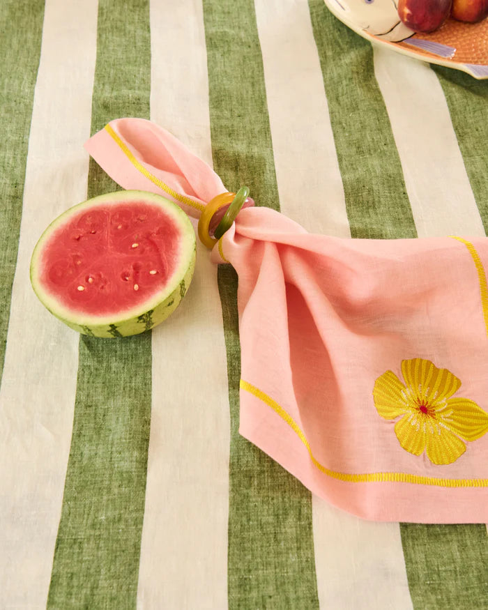 Wild Flower Embroidered 4P Napkin Set | Kip & Co