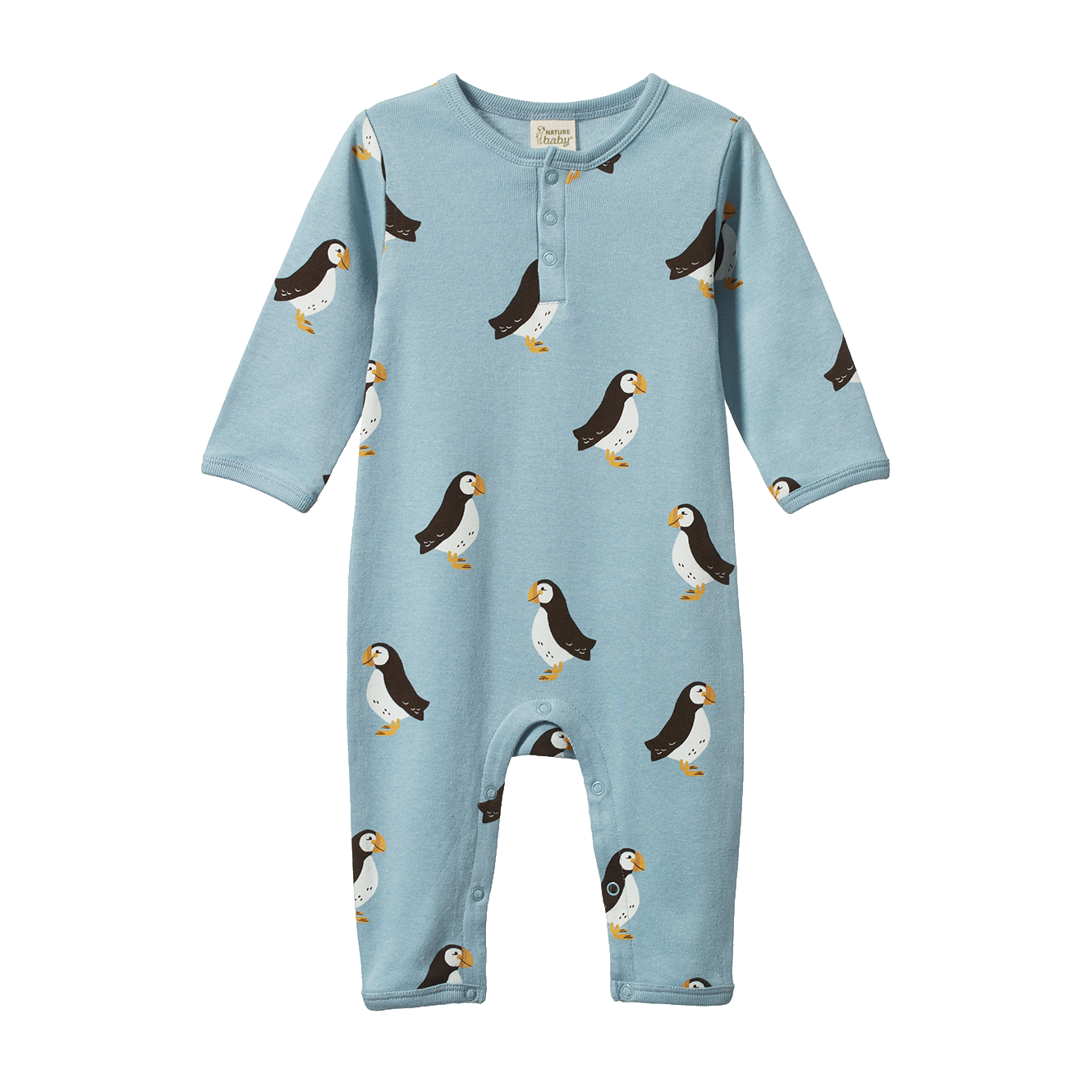 HENLEY PYJAMA SUIT Puffin Print | Nature Baby