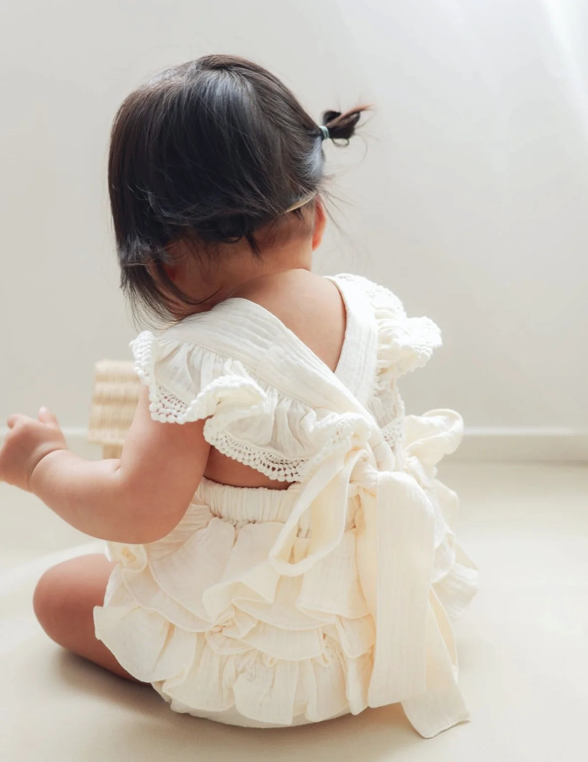 Luiliana Muslin Playsuit - Cream | Karibou