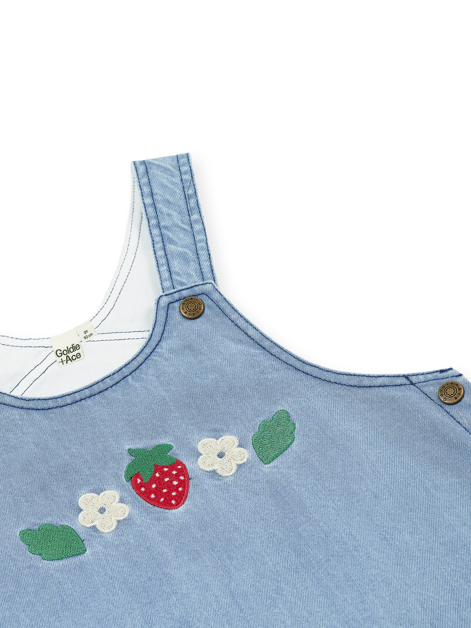 Wild Strawberry Pinafore Dress | Goldie + Ace