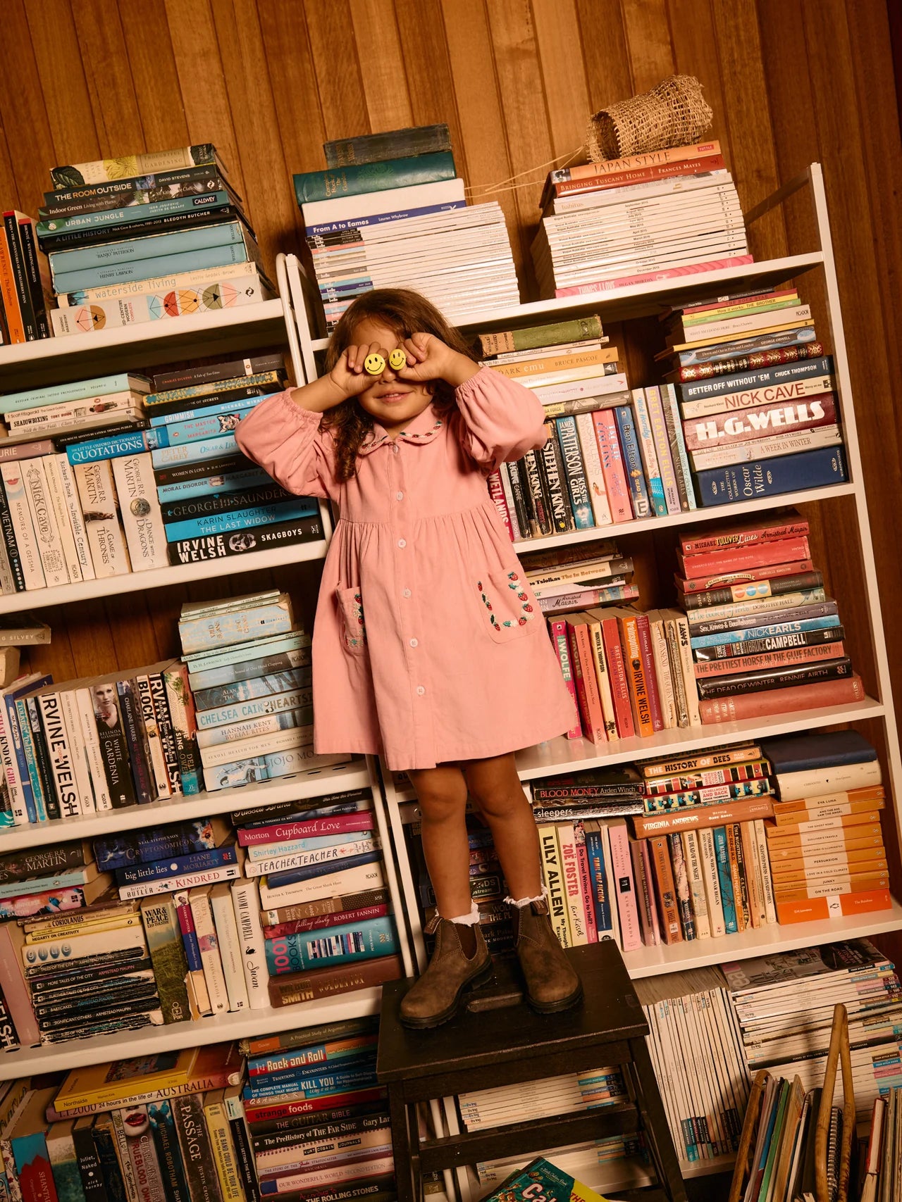 WILD STRAWBERRY CORDUROY COLLAR DRESS | Goldie + Ace