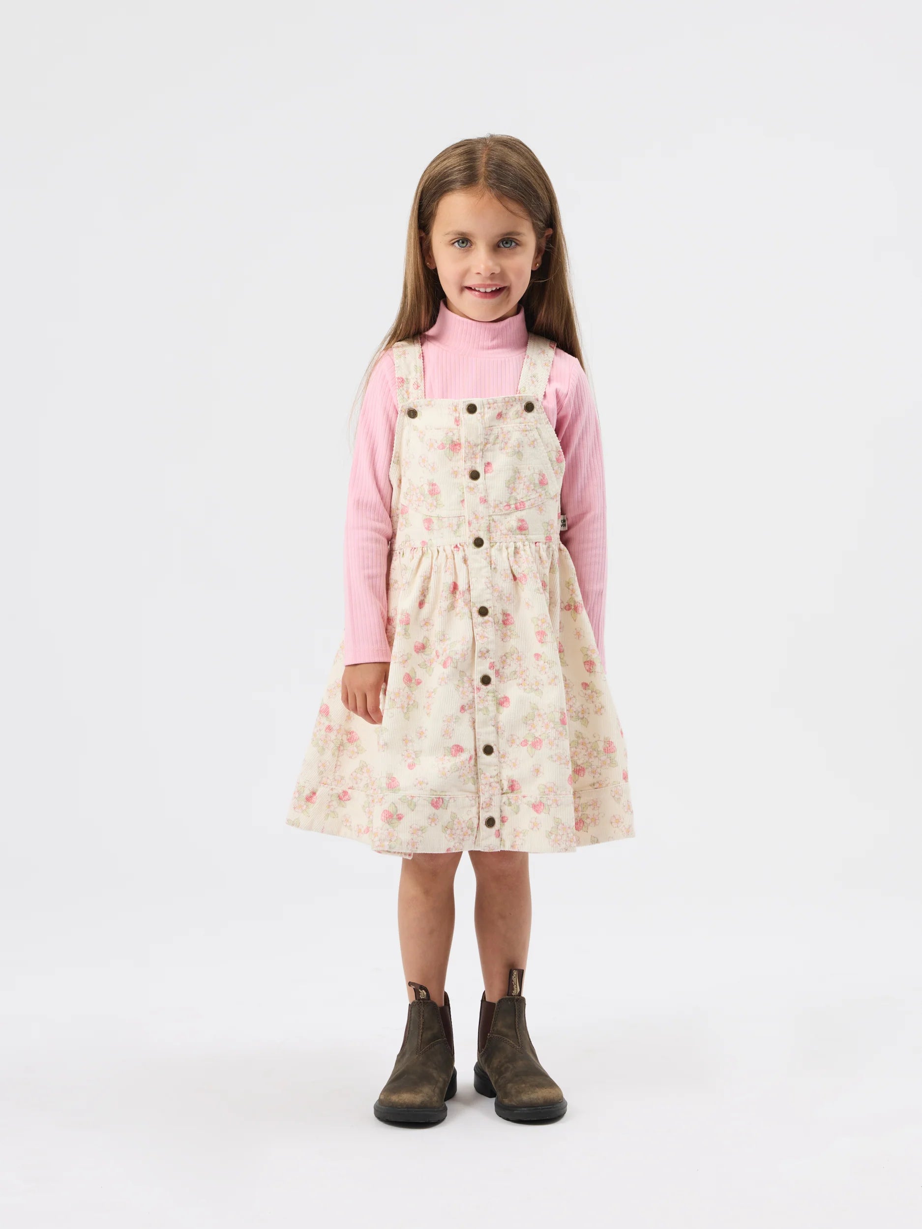 STRAWBERRY FIELDS PINAFORE DRESS | Goldie + Ace