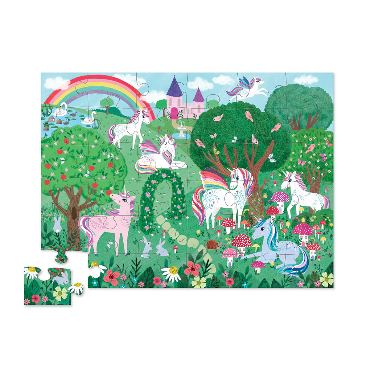 36 Piece Floor Puzzle - Unicorn Garden | Crocodile Creek