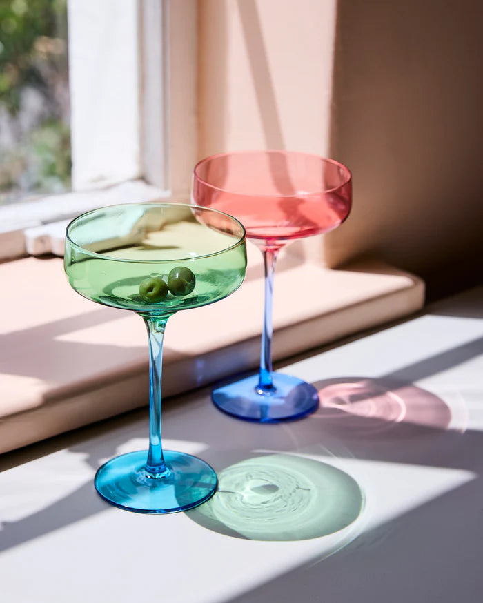 Pistachio Crush Margarita Glass 2P Set One Size | Kip & Co