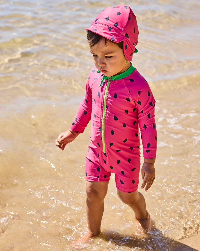 Melon Baby Long Sleeve Zip Bathers | Kip & Co