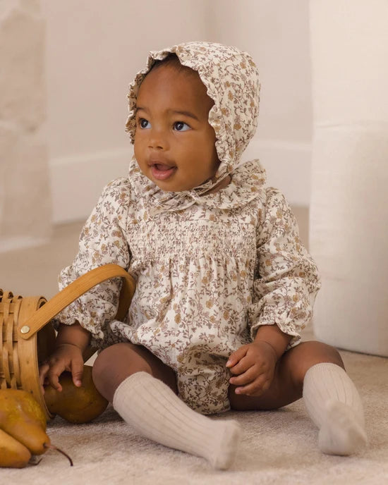 Callie Romper Posy - Ivory | Quincy Mae