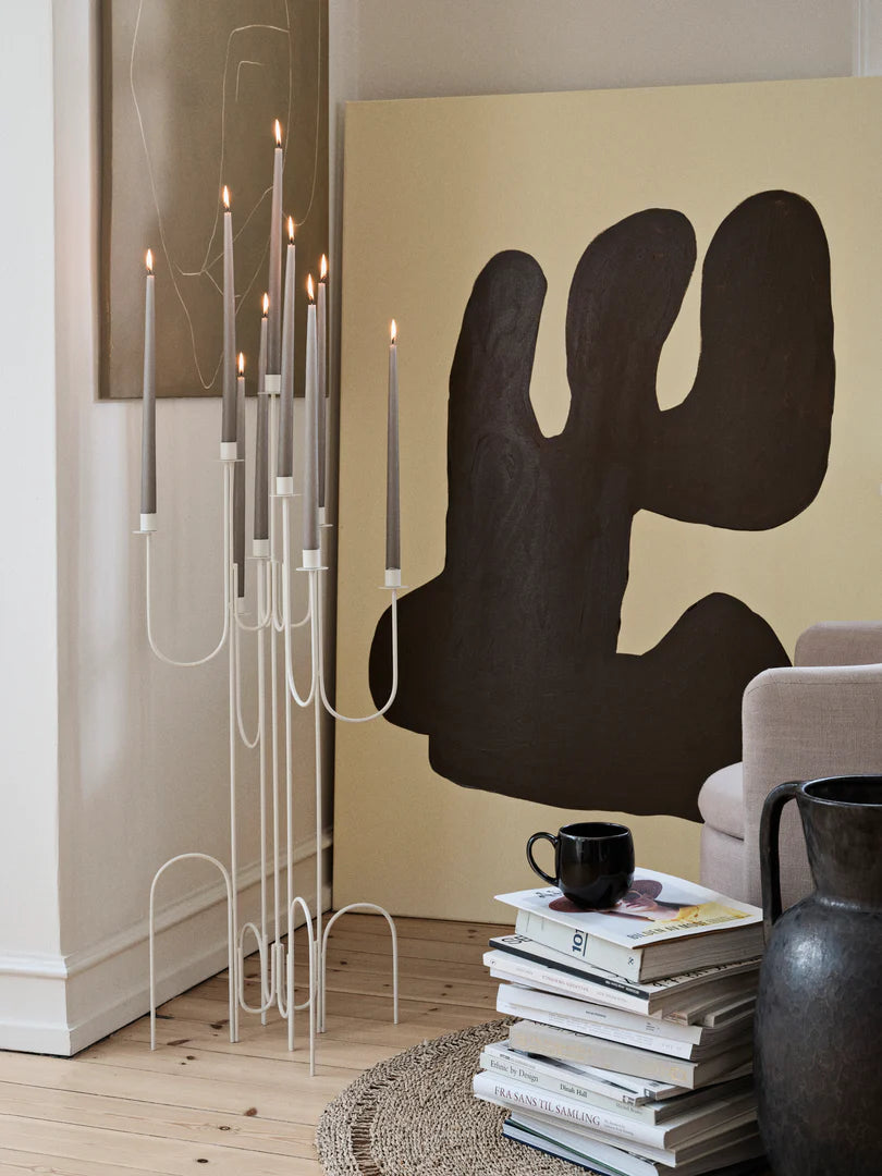 BROSTE Candle Taper - Set of 4 - Glossy Linen | Broste Copenhagen