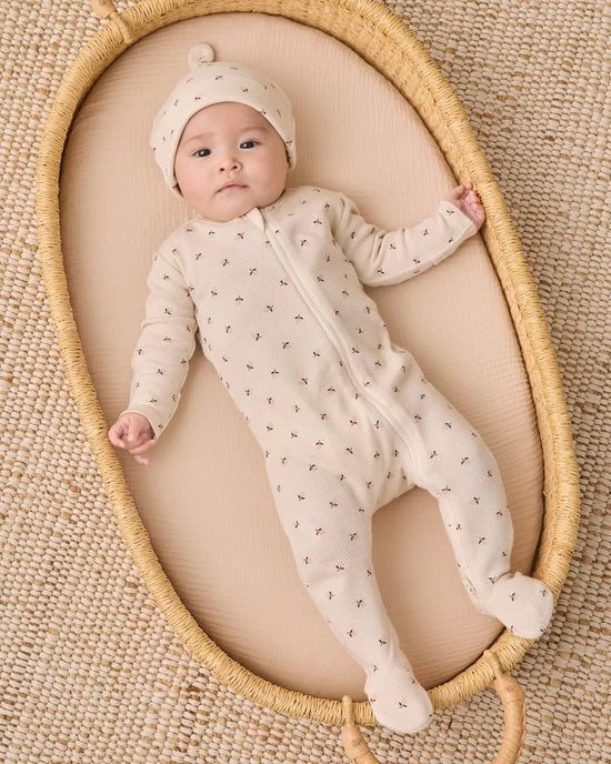 Waffle Sleep Set Fall Ditsy - Natural | Quincy Mae