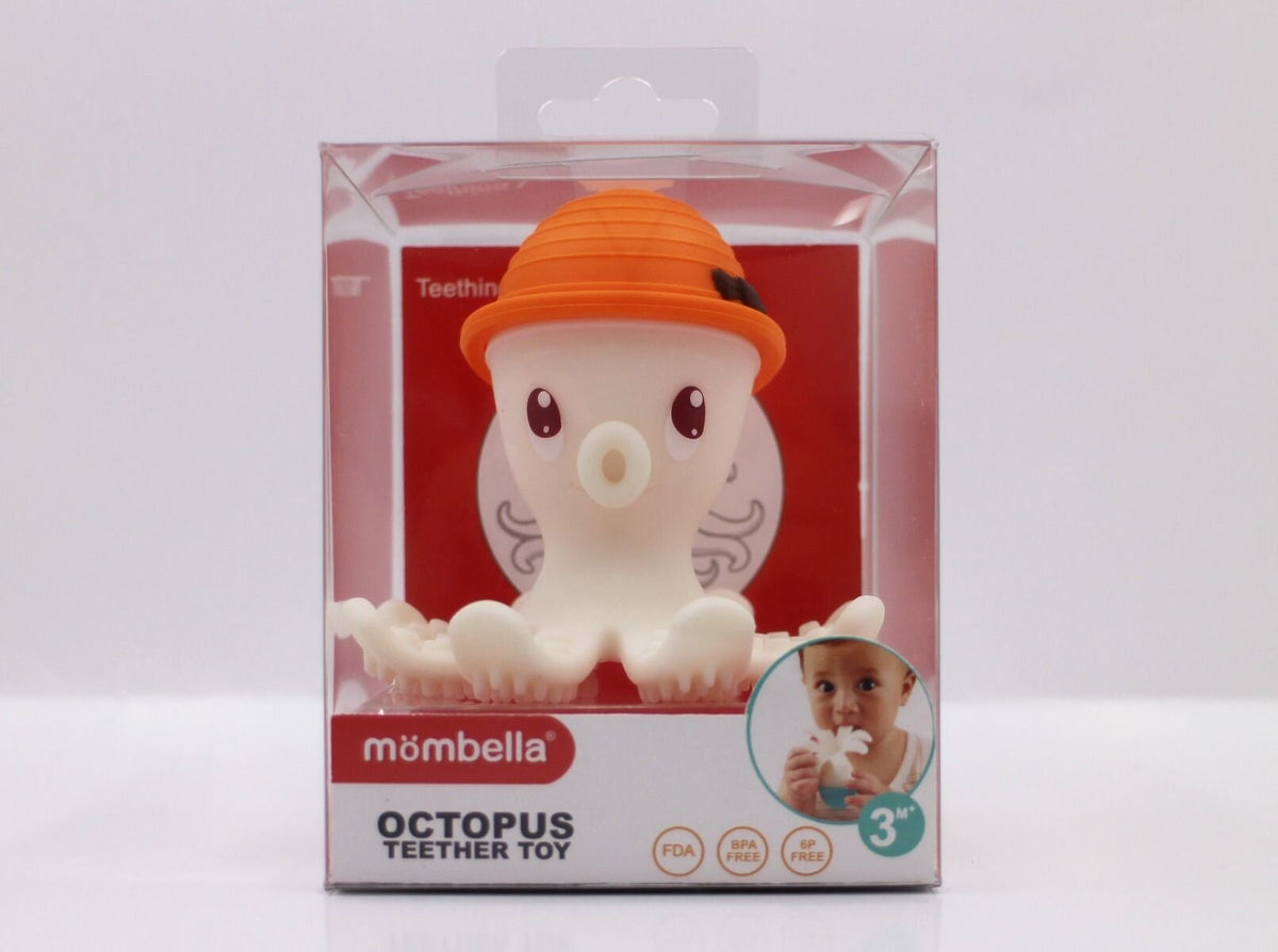 Octopus Teething Toy - Orange | Mombella