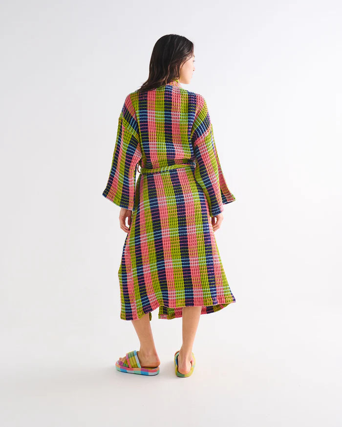 Florida Tartan Waffle Bath Robe | Kip & Co
