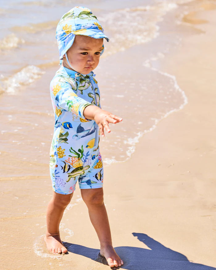 Reef Life Baby Long Sleeve Zip Bathers | Kip & Co