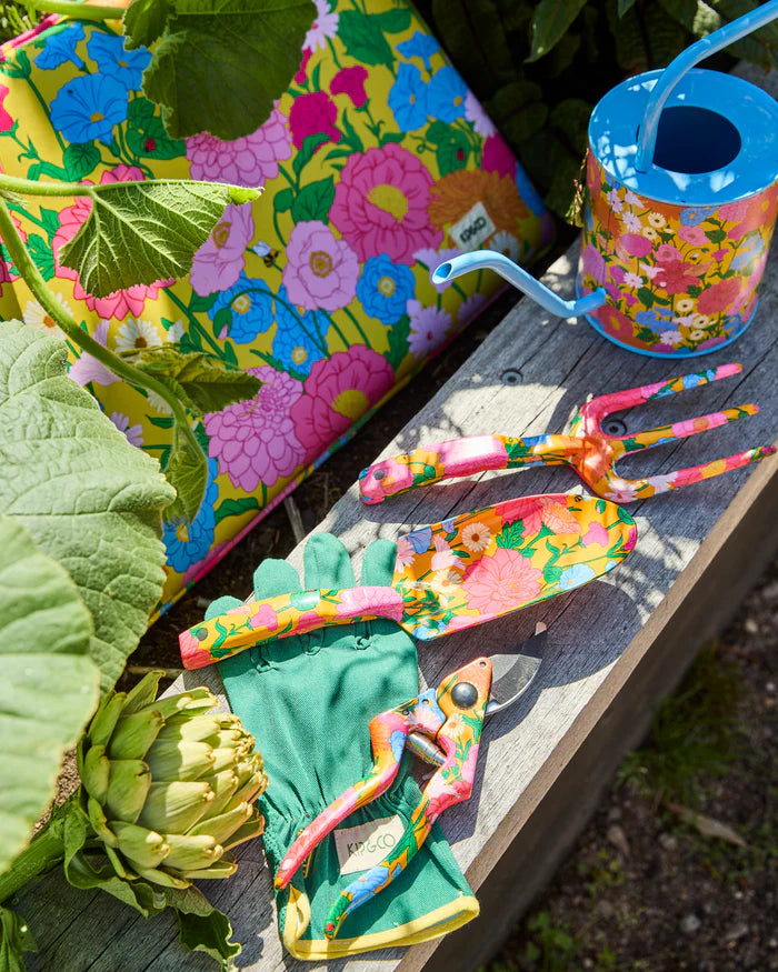 Follow The Sun Yellow Garden Tools and Gloves Set One Size | Kip & Co