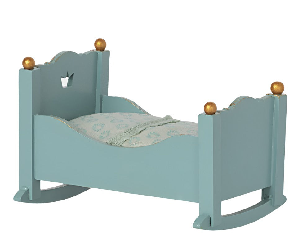 Cradle Baby Mouse Blue | Maileg