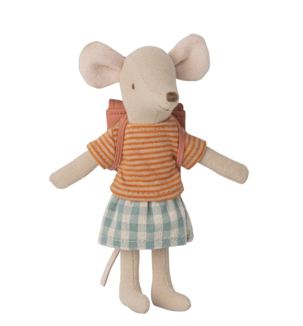 Mouse Tricycle Big Sister with Bag rose | Maileg