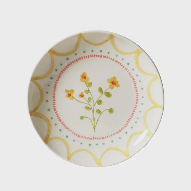 June's Garden Yellow Bush Pea Side Plate | Robert Gordon
