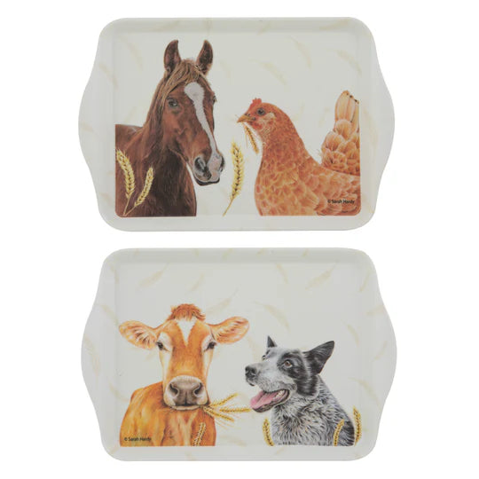 Farmyard Faces 2 2pk Scatter Tray | Ashdene