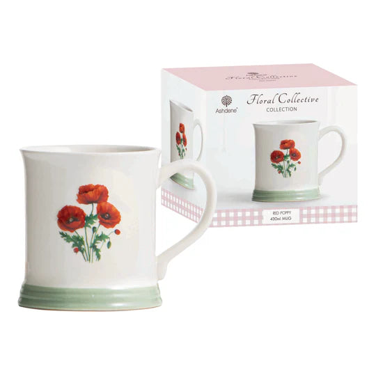 Floral Collective Red Poppy Mug | Ashdene