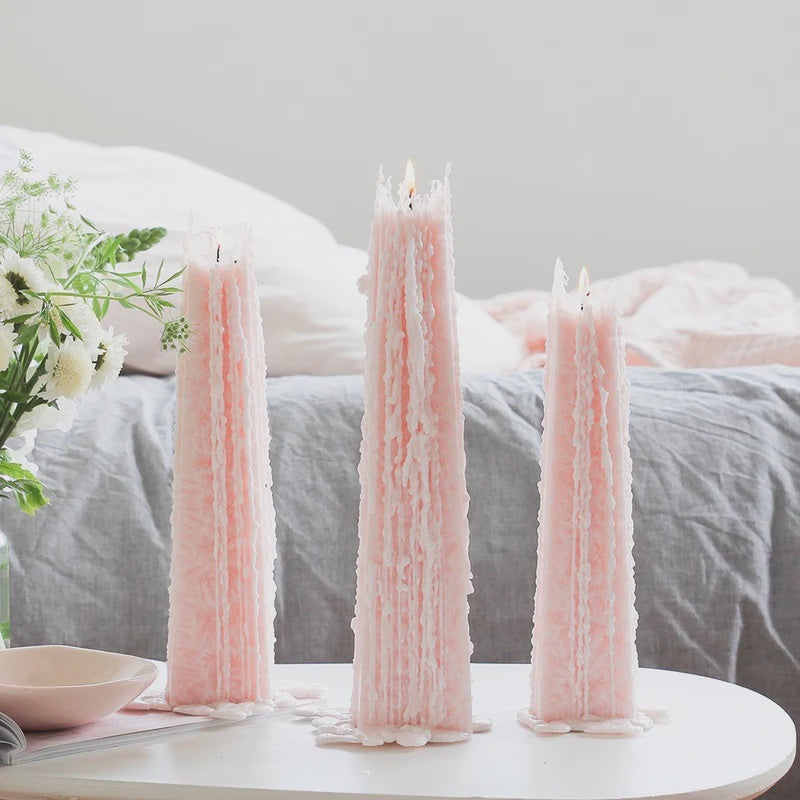 Peony Rose Icicle Candles / Living Light