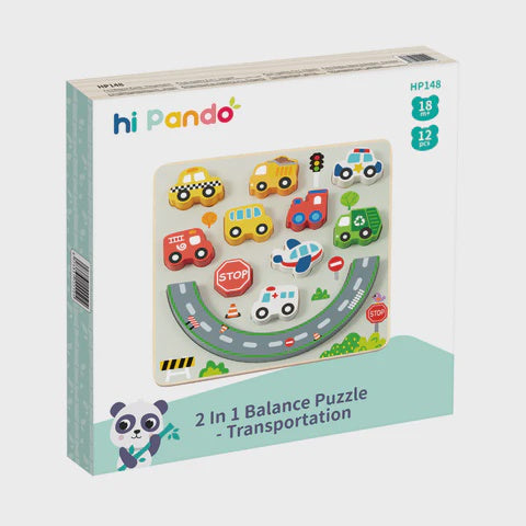2 In 1 Balance Puzzle - Transport | Hi Pando