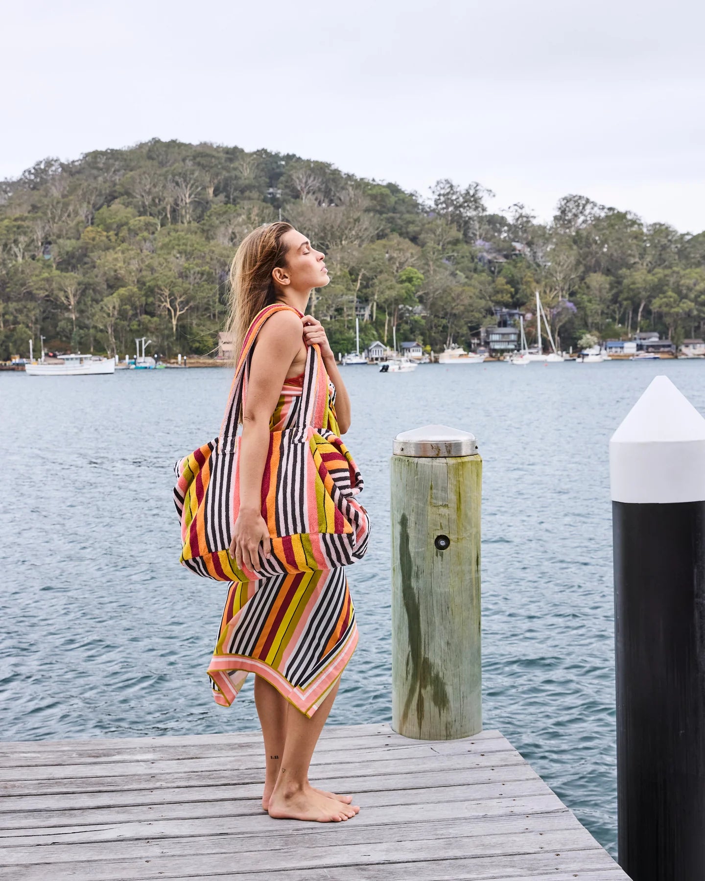 Casablanca Stripe Terry Oversized Beach Bag  |  Kip & Co
