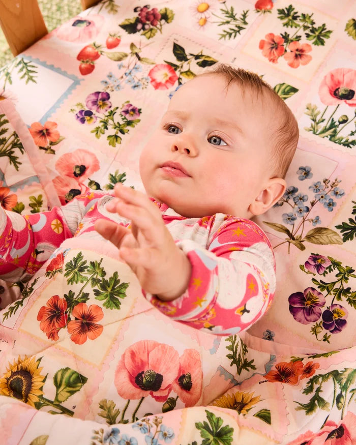 Sweet Life Organic Cotton Baby Fitted Sheet - Cot | Kip & Co