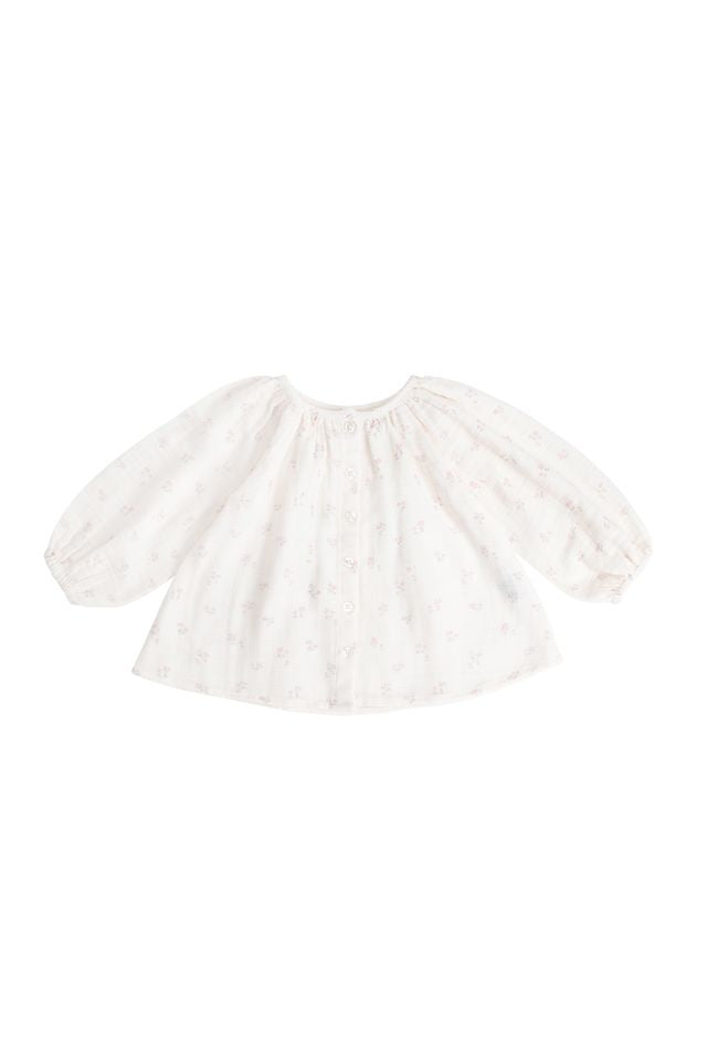 Organic Cotton Muslin Heather Blouse - Pauline Pink | Jamie Kay