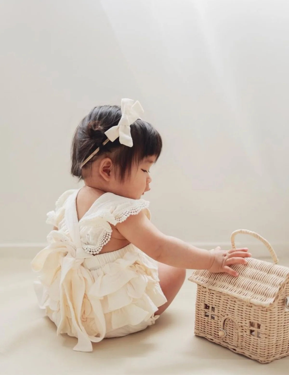 Luiliana Muslin Playsuit - Cream | Karibou