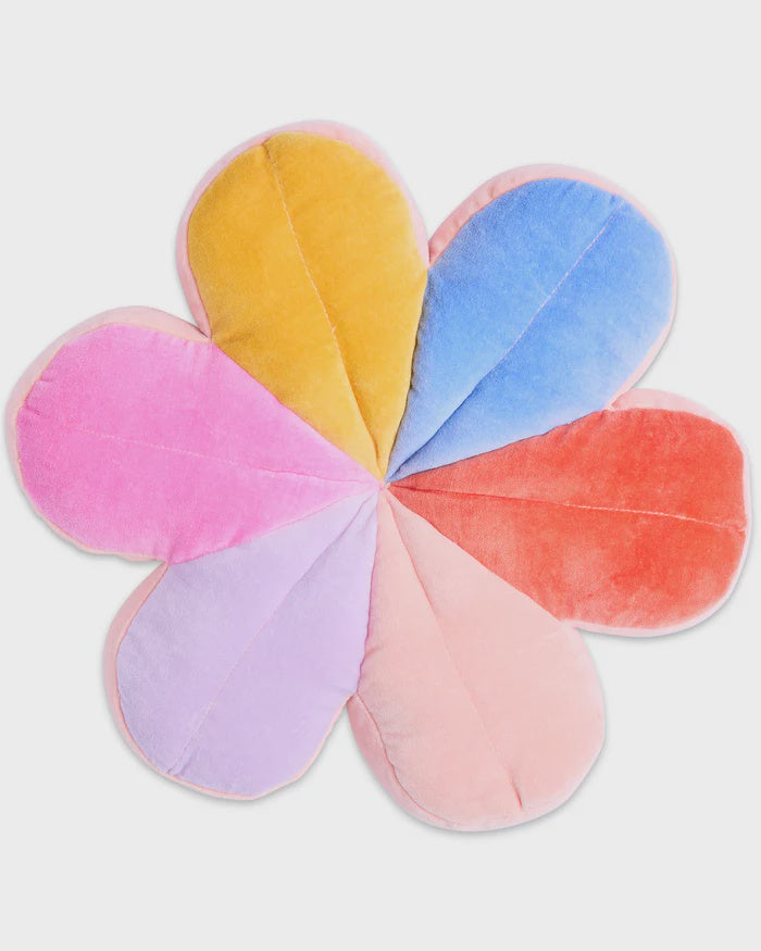 Sunny Field Velvet Petal Cushion | Kip & Co