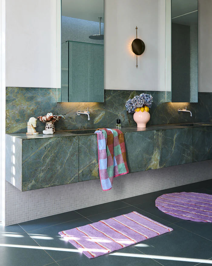 Lavender Field Stripe Bath Mat | Kip & Co