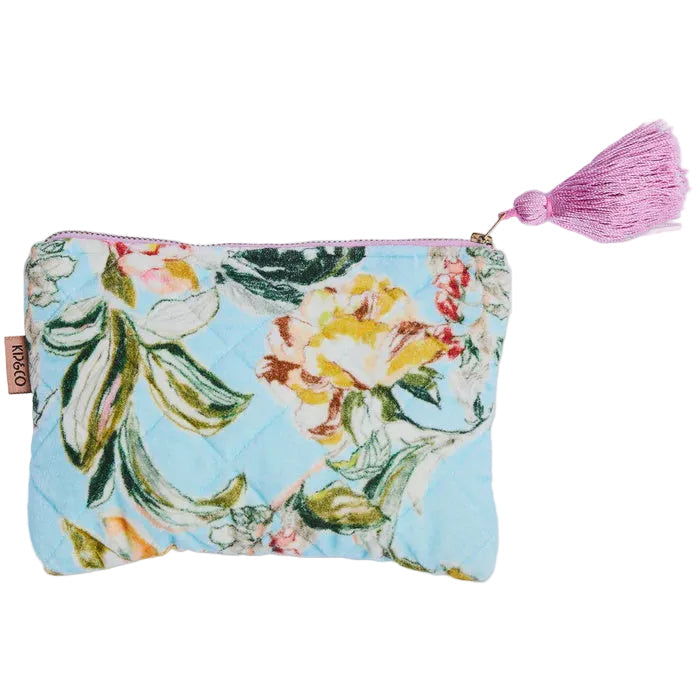 Somerset Blue Velvet Cosmetics Purse | Kip & Co