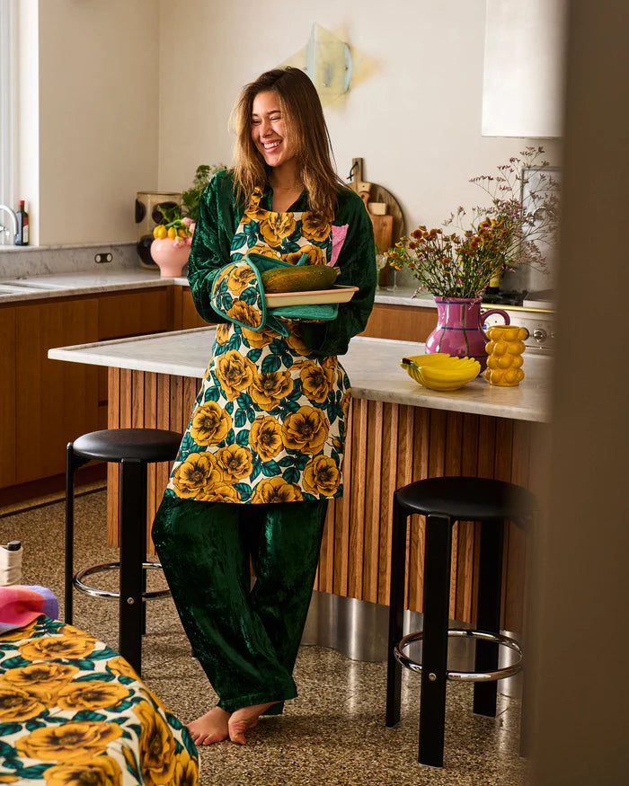 Golden Peony Double Oven Mitt | Kip & Co