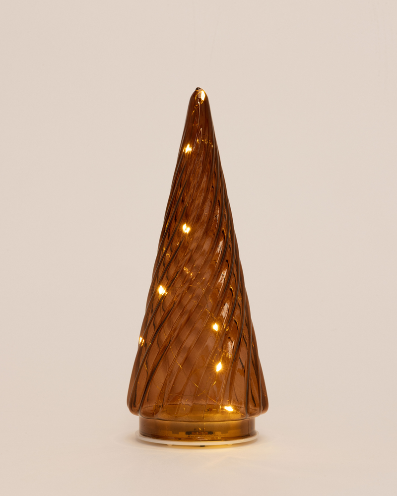 Spiral Glass Tree Espresso - 26cm | Stellar Haus