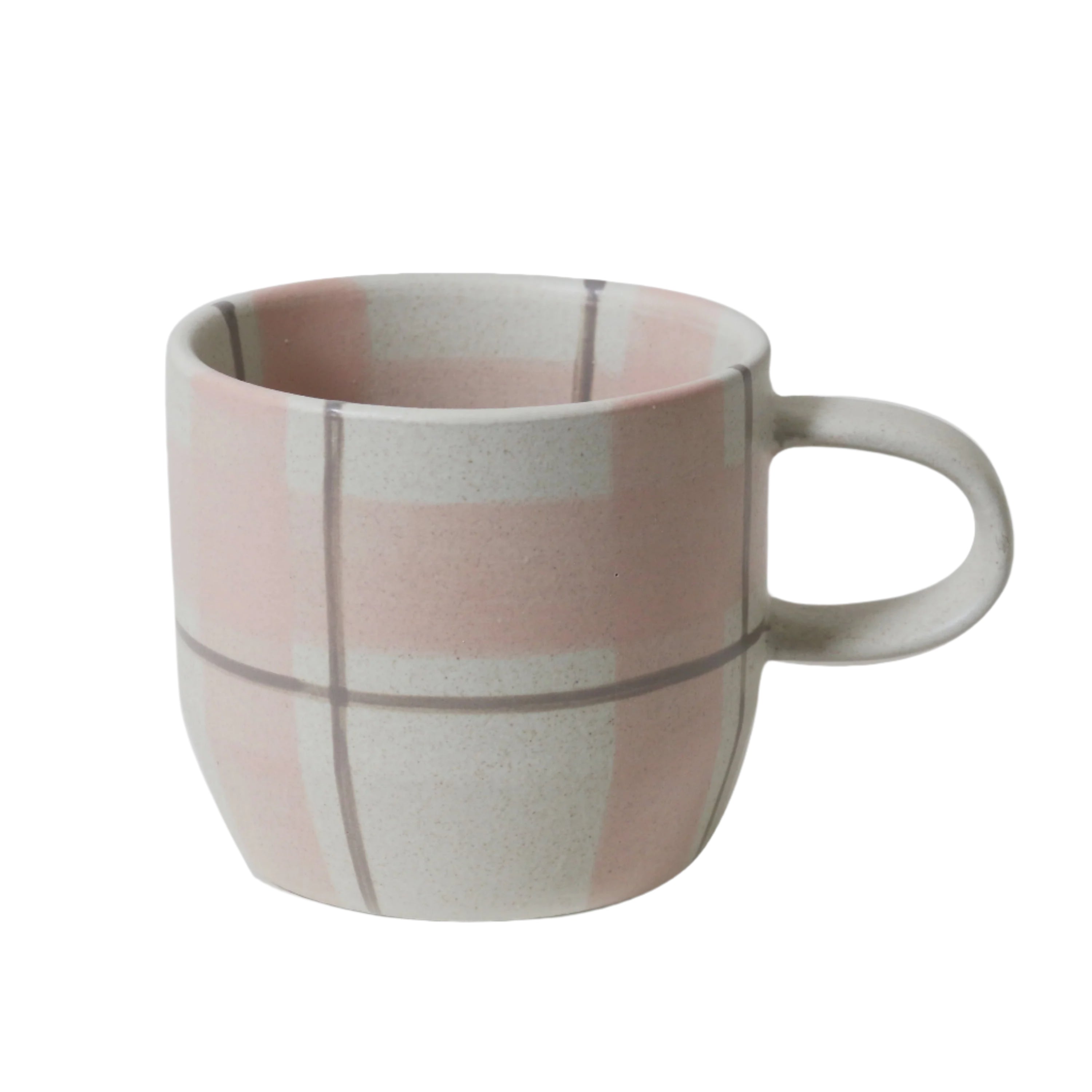 Blush & Grey Check Mug / Cat's Pyjamas | Robert Gordon