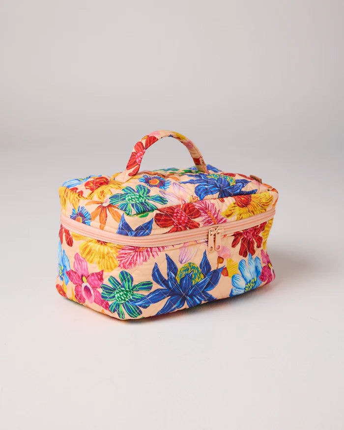 Wild Flowers in Bloom Quilted Cotton Toiletry Case | Kip & Co
