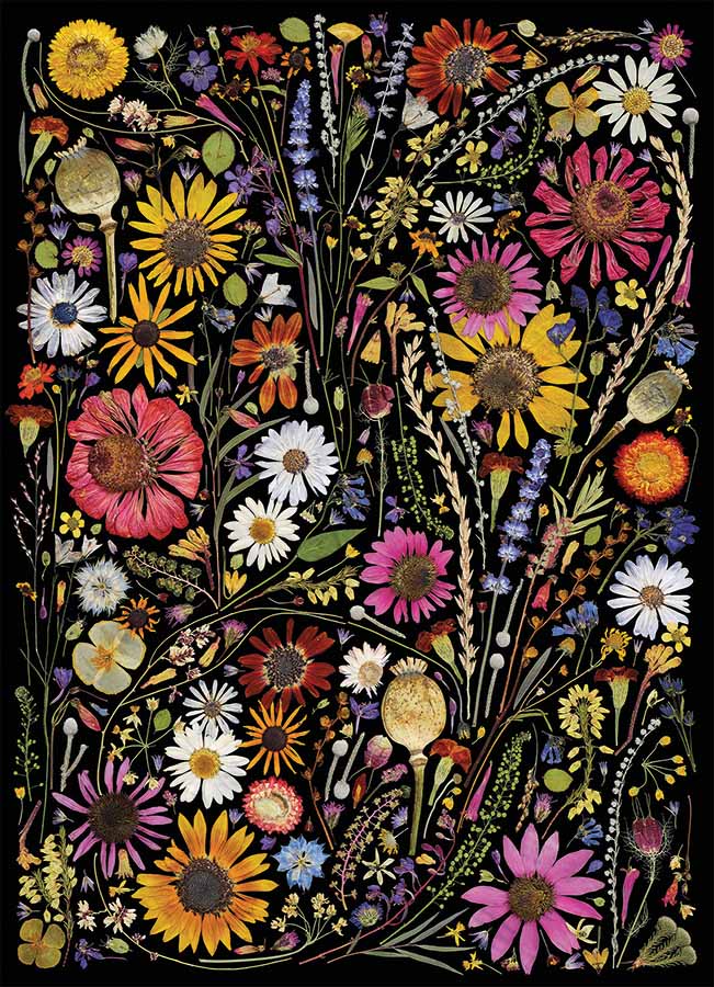 Flower Press: Happiness 1000pc Puzzle | Cobble Hill