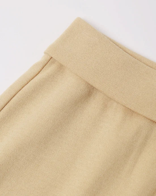 Side Snap Bodysuit + Pant Set Pears - Butterscotch | Quincy Mae
