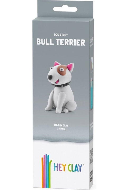 HEY CLAY, DOG STORY, BULL  TERRIER, 3 CANS, 5 COLOUR