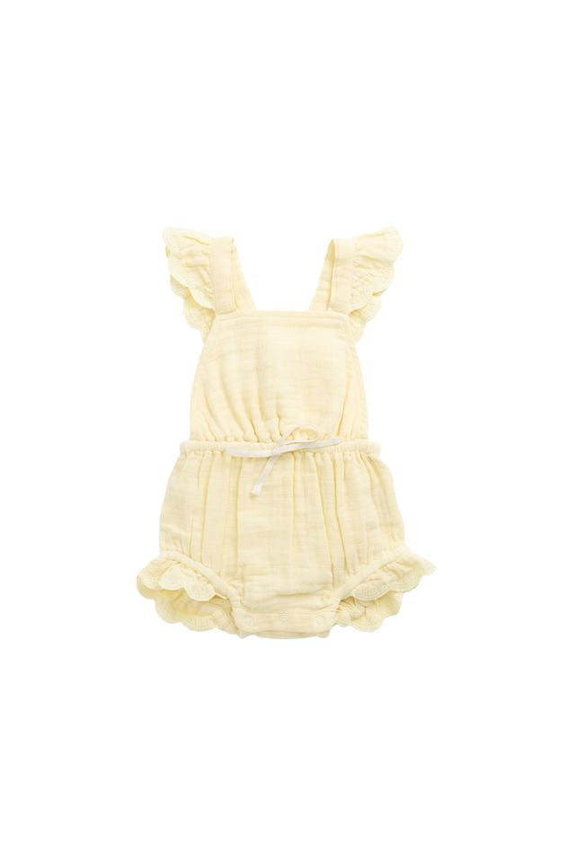 Organic Cotton Muslin Luciana Playsuit - Sunshine | Jamie Kay
