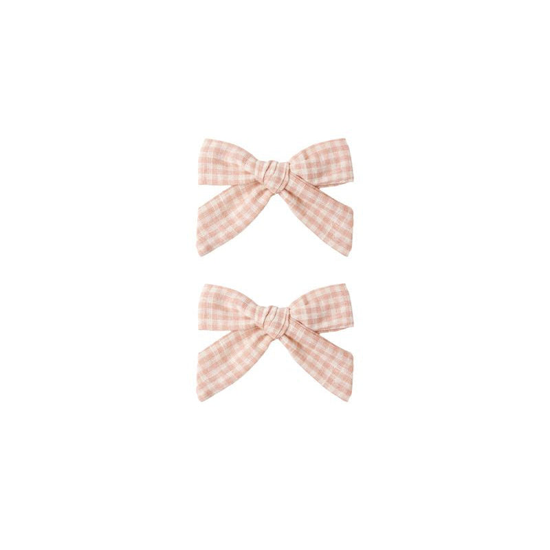 Bows - Set Of 2 || Petal Gingham - Petal | Rylee + Cru