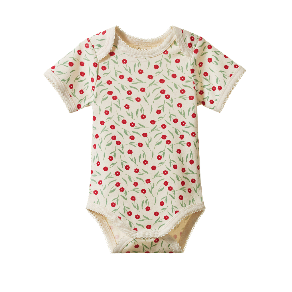 SHORT SLEEVE BODYSUIT - Joiette Print | Nature Baby